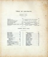 Table of Contents, Elkhart County 1915